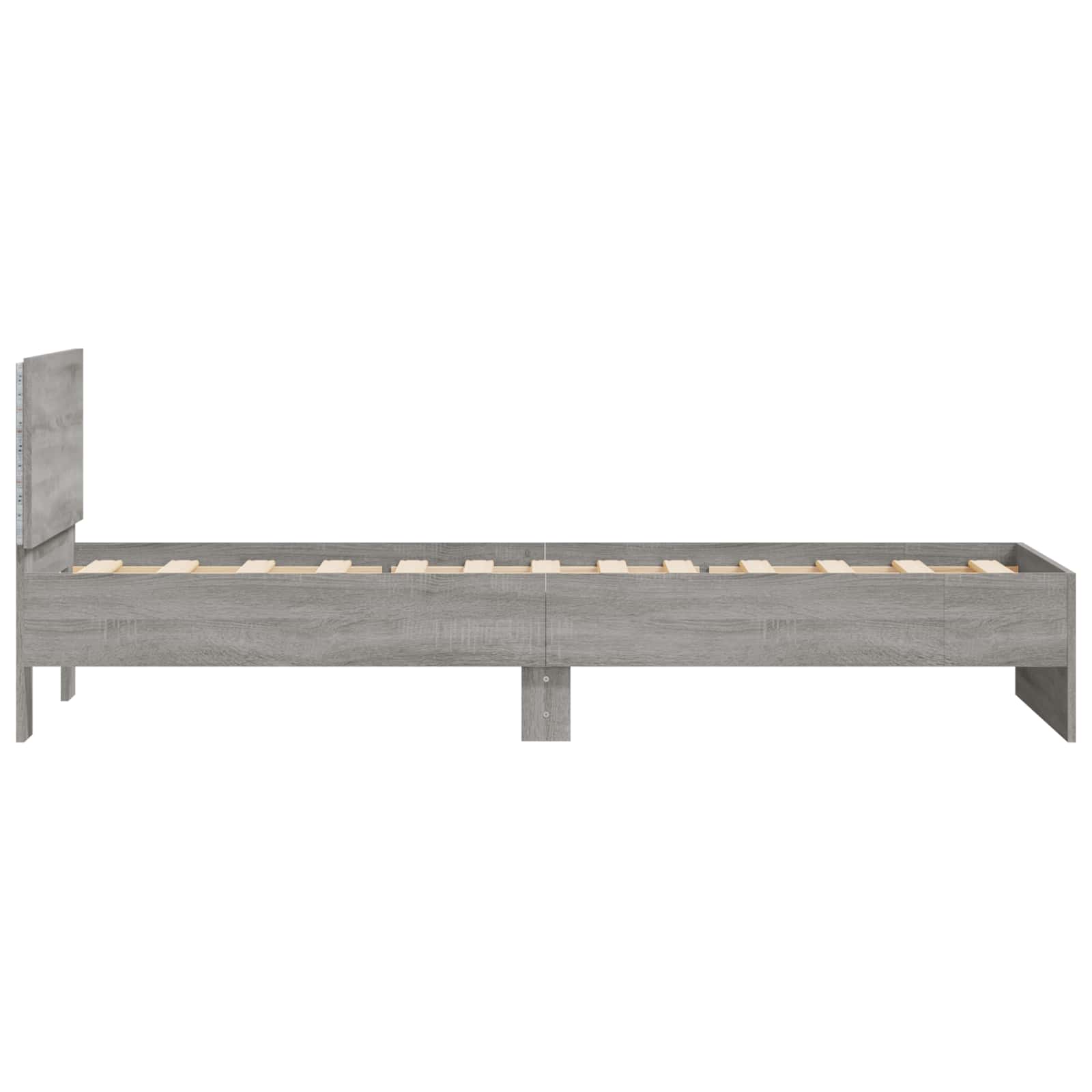 Κρεβάτι με φωτισμό LED Γκρι Sonoma 80 x 200 cm - Pakobazaar