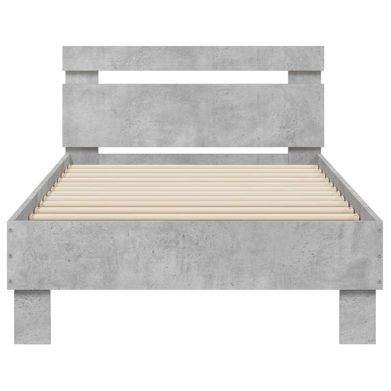 Κρεβάτι με φωτισμό LED Γκρι Σκυροδέματος 80 x 200 cm - Pakobazaar