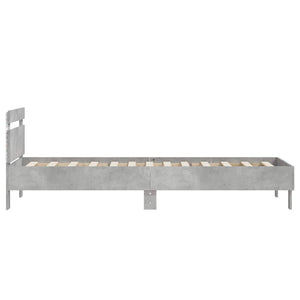 Κρεβάτι με φωτισμό LED Γκρι Σκυροδέματος 80 x 200 cm - Pakobazaar