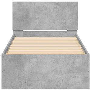 Κρεβάτι με φωτισμό LED Γκρι Σκυροδέματος 80 x 200 cm - Pakobazaar