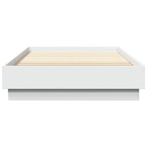Κρεβάτι με φωτισμό LED Λευκό 80 x 200 cm Επεξεργασμένο Ξύλο - Pakobazaar