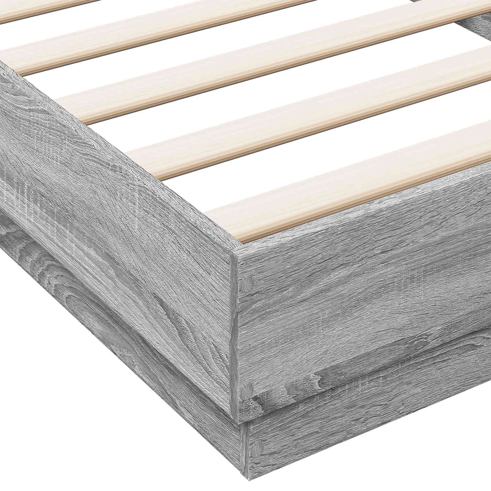 Κρεβάτι με φωτισμό LED Γκρι Sonoma 80 x 200 cm - Pakobazaar