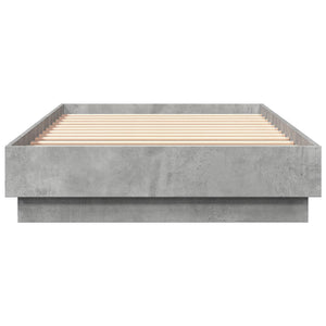 Κρεβάτι με φωτισμό LED Γκρι Σκυροδέματος 80 x 200 cm - Pakobazaar