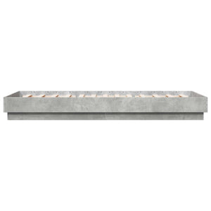 Κρεβάτι με φωτισμό LED Γκρι Σκυροδέματος 80 x 200 cm - Pakobazaar