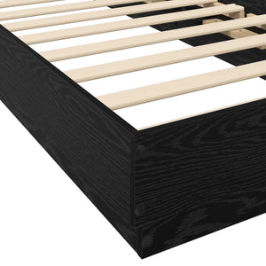 Κρεβάτι με φωτισμό LED Μαύρη Δρυς 80 x 200 cm - Pakobazaar