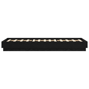 Κρεβάτι με φωτισμό LED Μαύρη Δρυς 80 x 200 cm - Pakobazaar