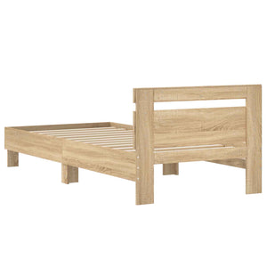 Κρεβάτι με Κεφαλάρι Sonoma Δρυς 80 x 200 cm Επεξεργασμένο Ξύλο - Pakobazaar