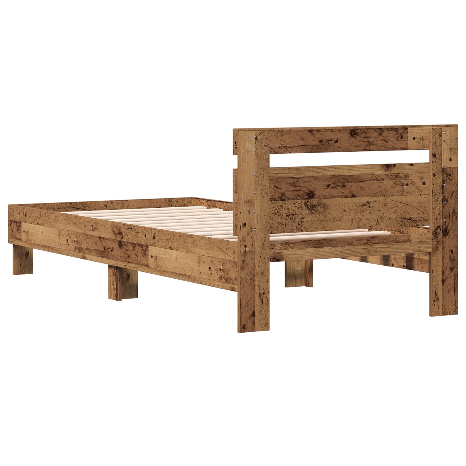 Κρεβάτι με Κεφαλάρι Παλαιωμένο ξύλο 80 x 200 cm - Pakobazaar
