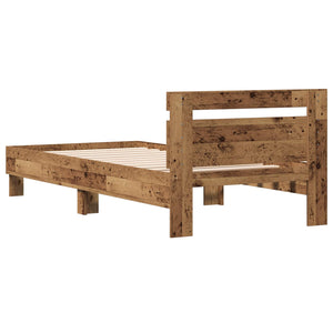 Κρεβάτι με Κεφαλάρι Παλαιωμένο ξύλο 80 x 200 cm - Pakobazaar