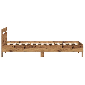 Κρεβάτι με Κεφαλάρι Παλαιωμένο ξύλο 80 x 200 cm - Pakobazaar