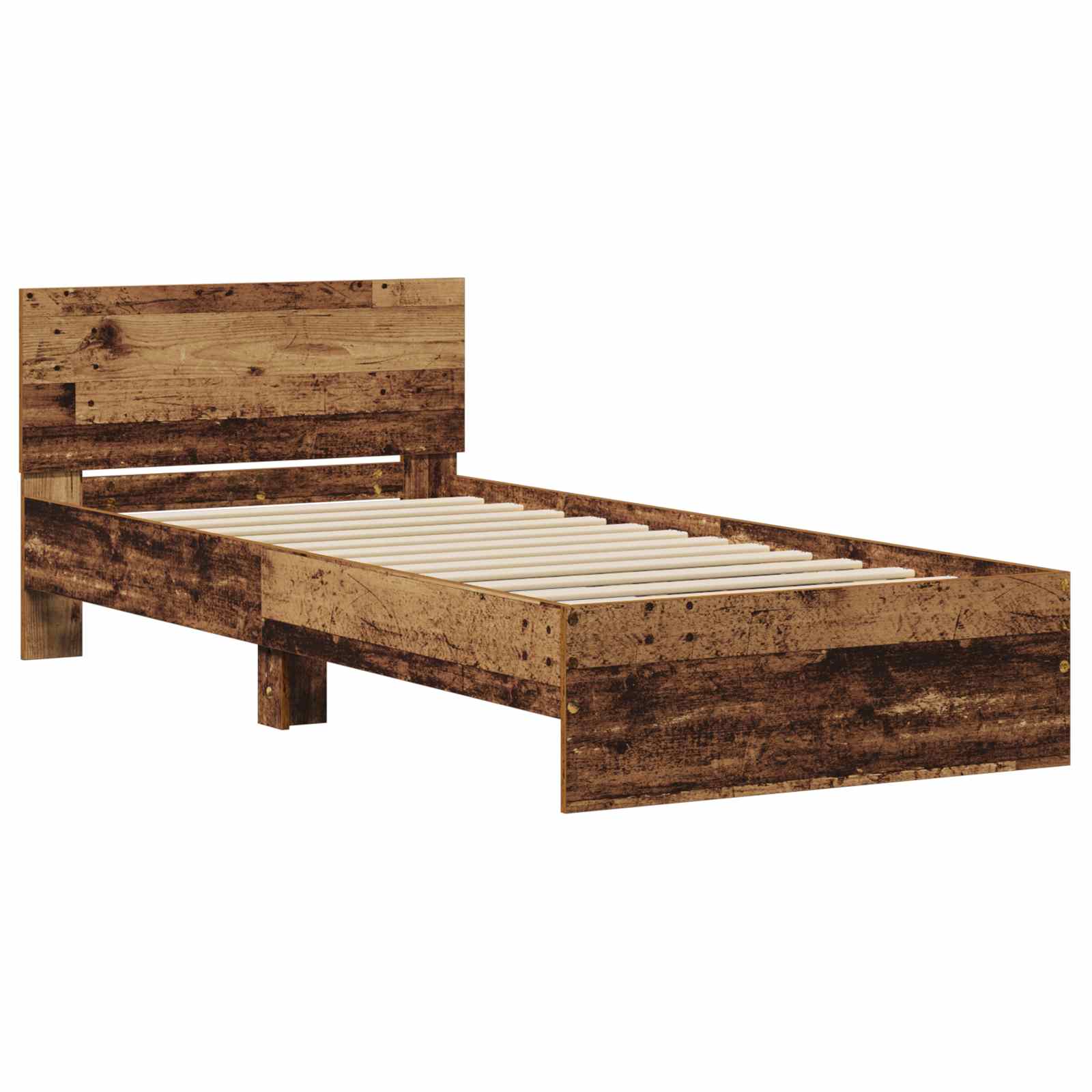 Κρεβάτι με Κεφαλάρι Παλαιωμένο ξύλο 80 x 200 cm - Pakobazaar