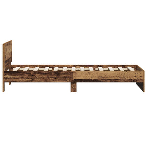 Κρεβάτι με Κεφαλάρι Παλαιωμένο ξύλο 80 x 200 cm - Pakobazaar