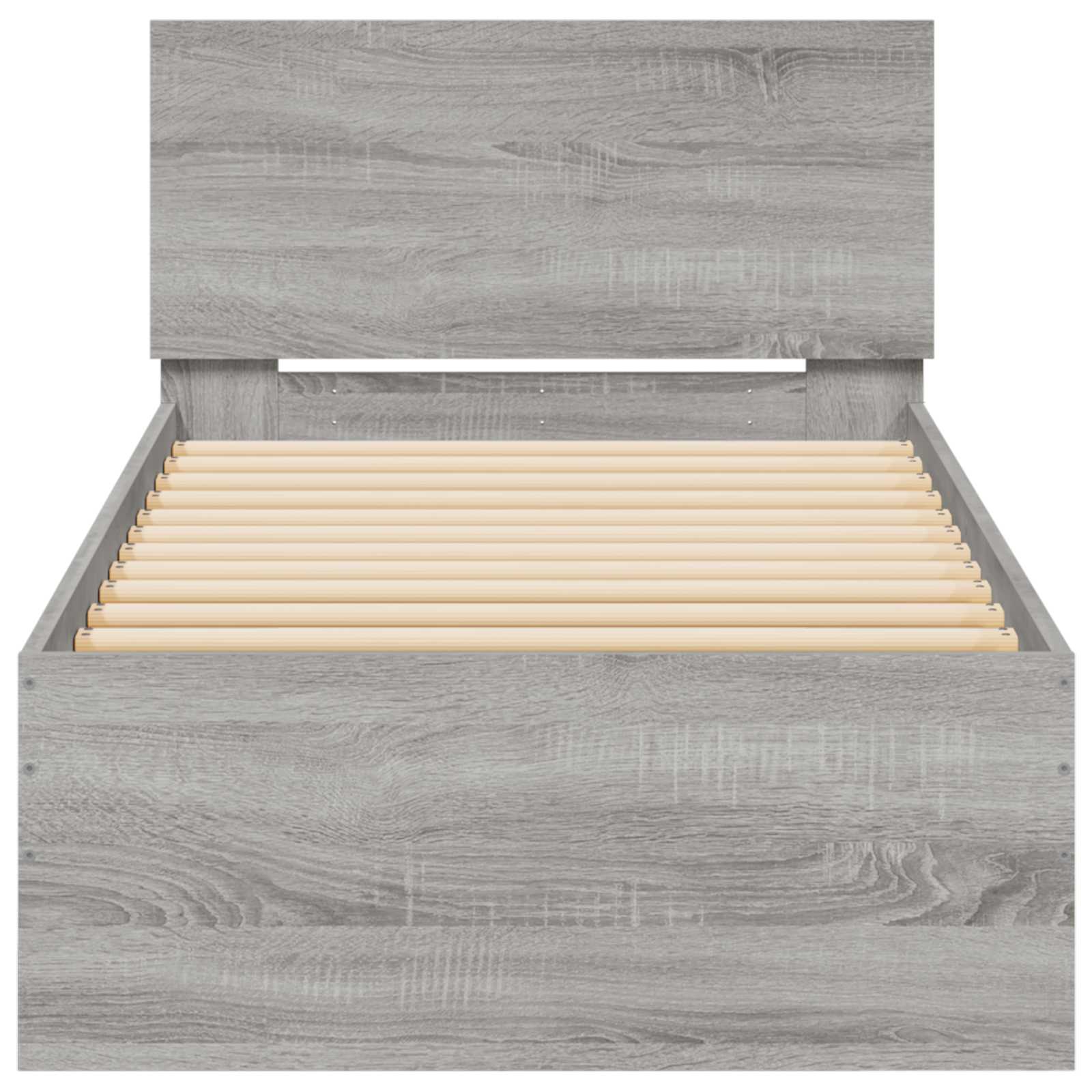 Κρεβάτι με Κεφαλάρι Γκρι Σονομά 80 x 200 cm - Pakobazaar