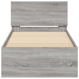 Κρεβάτι με Κεφαλάρι Γκρι Σονομά 80 x 200 cm - Pakobazaar