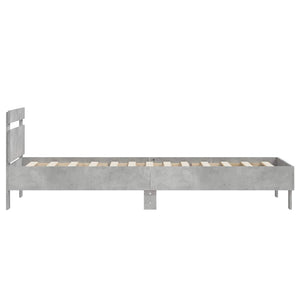Κρεβάτι με Κεφαλάρι Γκρι Σκυροδέματος 80 x 200 cm - Pakobazaar