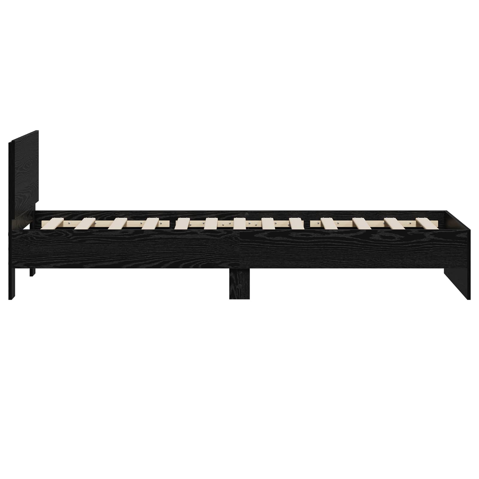 Κρεβάτι με Κεφαλάρι Μαύρη Δρυς 80 x 200 cm - Pakobazaar