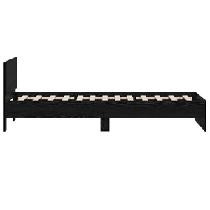 Κρεβάτι με Κεφαλάρι Μαύρη Δρυς 80 x 200 cm - Pakobazaar