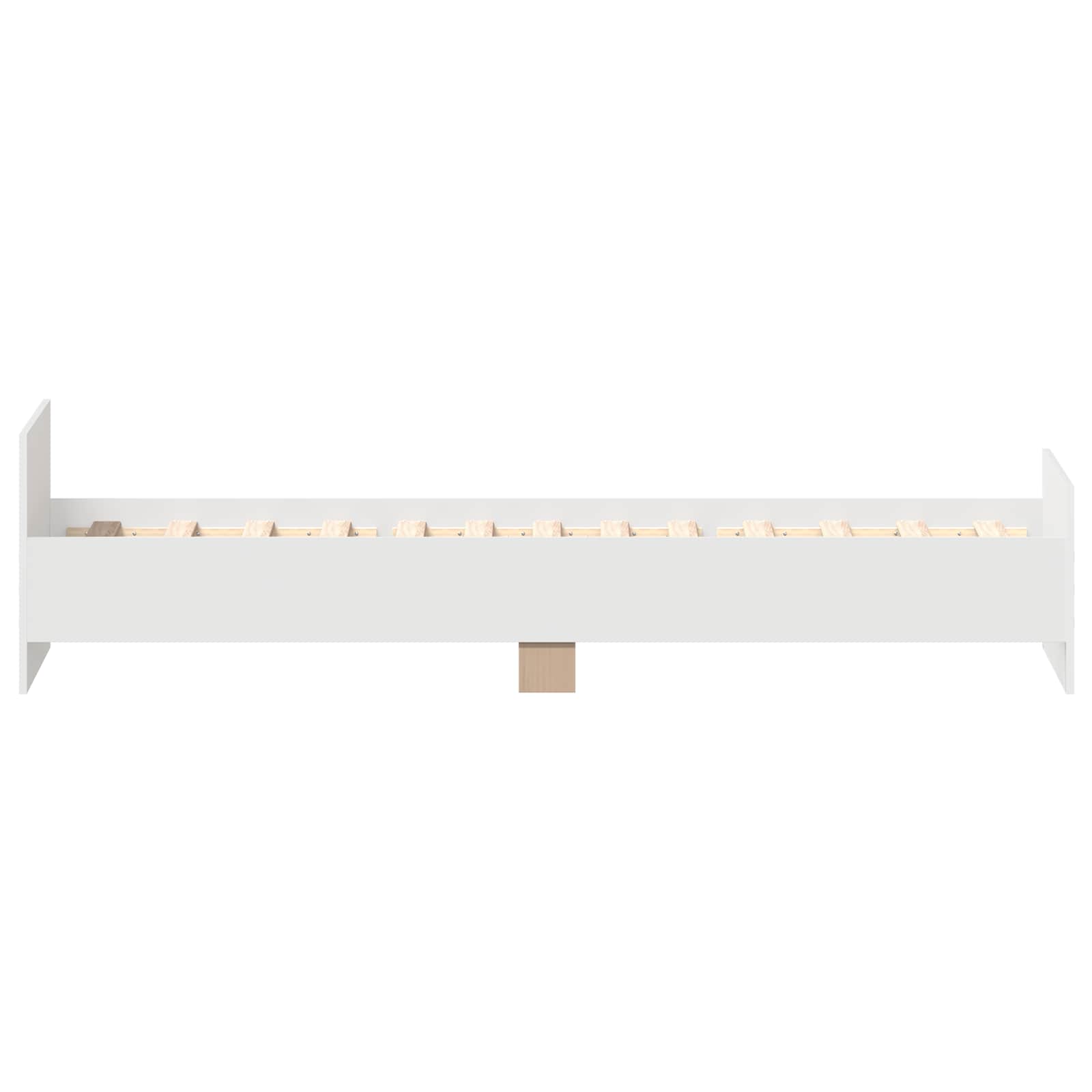 Κρεβάτι με Κεφαλάρι Λευκό 80 x 200 cm Επεξεργασμένο Ξύλο - Pakobazaar