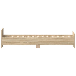 Κρεβάτι με Κεφαλάρι Sonoma Δρυς 80 x 200 cm Επεξεργασμένο Ξύλο - Pakobazaar