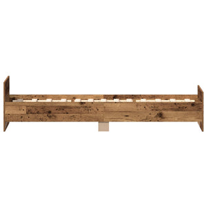 Κρεβάτι με Κεφαλάρι Παλαιωμένο ξύλο 80 x 200 cm - Pakobazaar