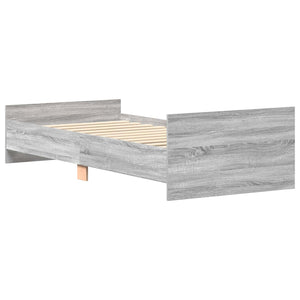 Κρεβάτι με Κεφαλάρι Γκρι Sonoma 80 x 200 cm Επεξεργασμένο Ξύλο - Pakobazaar