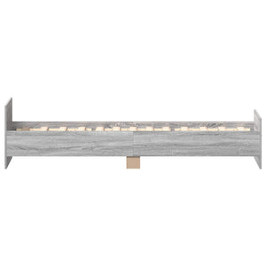 Κρεβάτι με Κεφαλάρι Γκρι Sonoma 80 x 200 cm Επεξεργασμένο Ξύλο - Pakobazaar