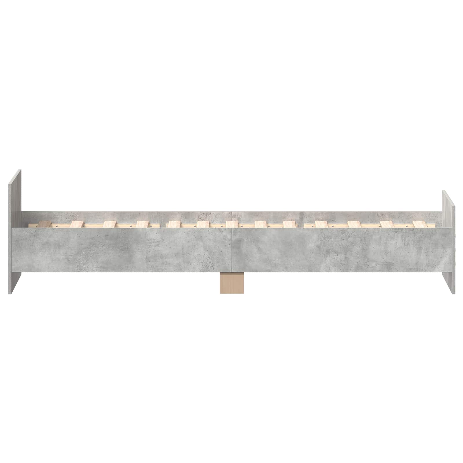 Κρεβάτι με Κεφαλάρι Γκρι Σκυροδέματος 80 x 200 cm - Pakobazaar