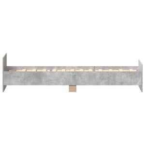 Κρεβάτι με Κεφαλάρι Γκρι Σκυροδέματος 80 x 200 cm - Pakobazaar