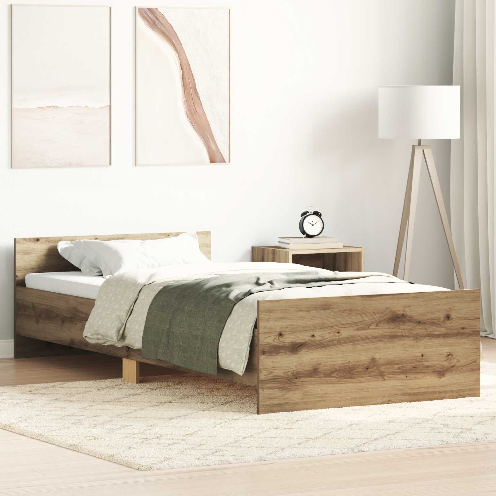 Κρεβάτι με Κεφαλάρι Artisan Δρυς 80 x 200 cm Επεξεργασμένο Ξύλο - Pakobazaar