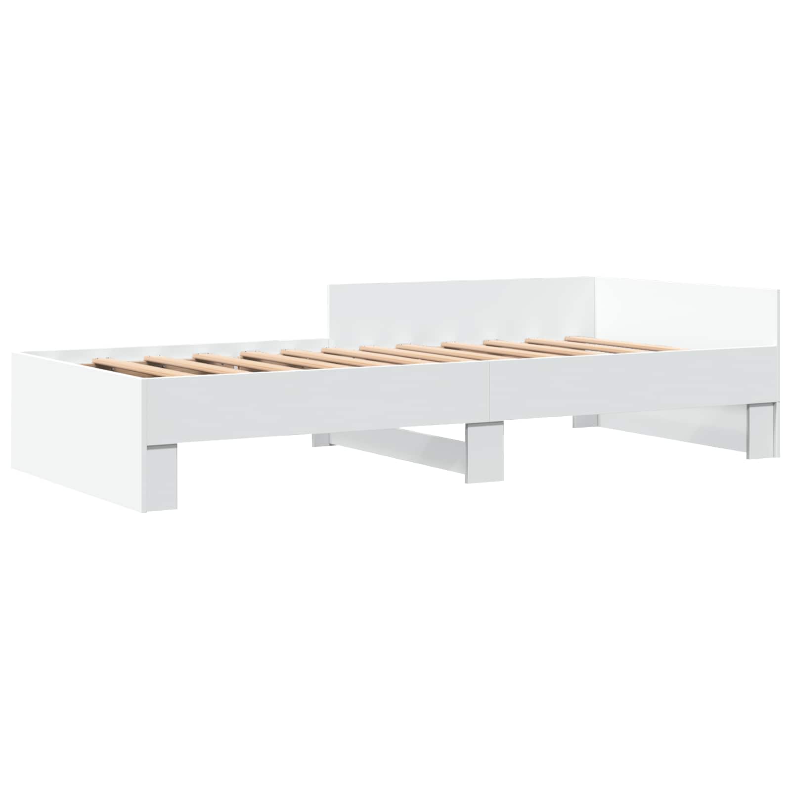 Κρεβάτι με Κεφαλάρι Λευκό 80 x 200 cm Επεξεργασμένο Ξύλο - Pakobazaar