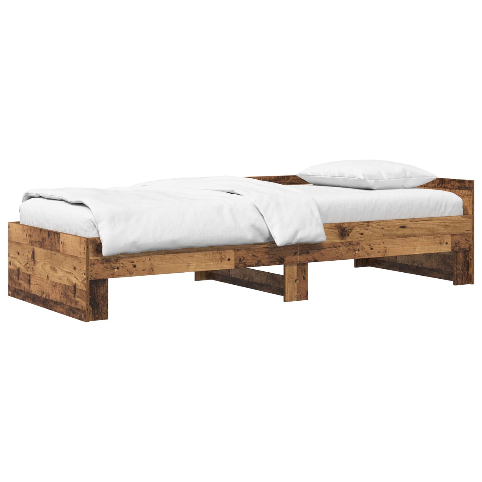 Κρεβάτι με Κεφαλάρι Παλαιωμένο ξύλο 80 x 200 cm - Pakobazaar