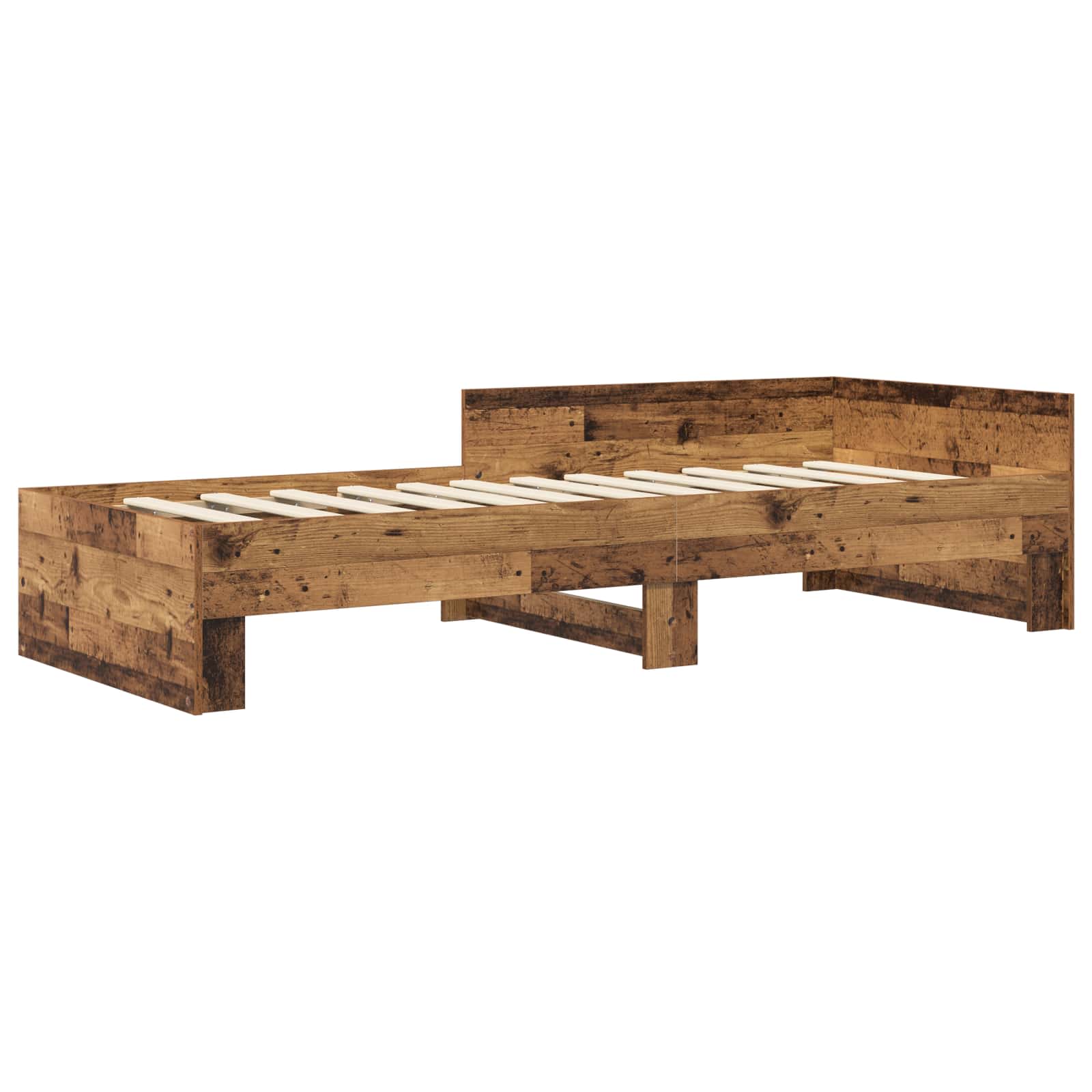 Κρεβάτι με Κεφαλάρι Παλαιωμένο ξύλο 80 x 200 cm - Pakobazaar