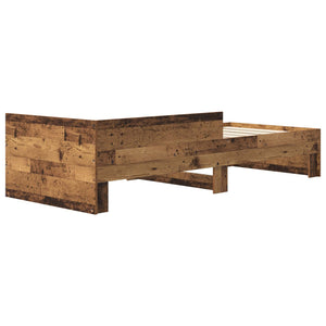 Κρεβάτι με Κεφαλάρι Παλαιωμένο ξύλο 80 x 200 cm - Pakobazaar