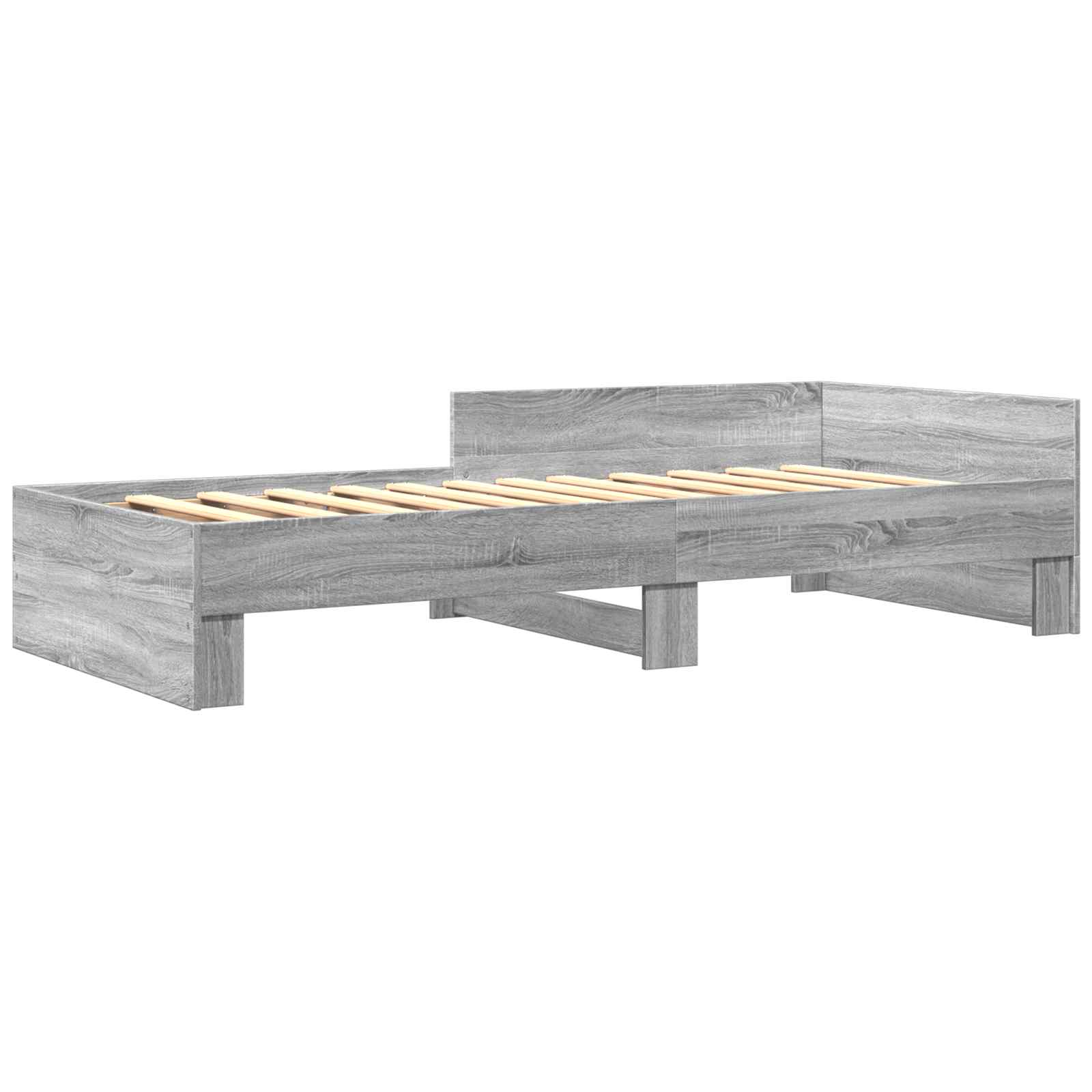 Κρεβάτι με Κεφαλάρι Γκρι Sonoma 80 x 200 cm Επεξεργασμένο Ξύλο - Pakobazaar