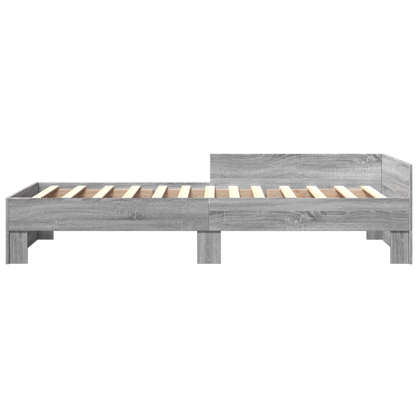 Κρεβάτι με Κεφαλάρι Γκρι Sonoma 80 x 200 cm Επεξεργασμένο Ξύλο - Pakobazaar