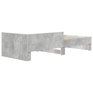 Κρεβάτι με Κεφαλάρι Γκρι Σκυροδέματος 80 x 200 cm - Pakobazaar