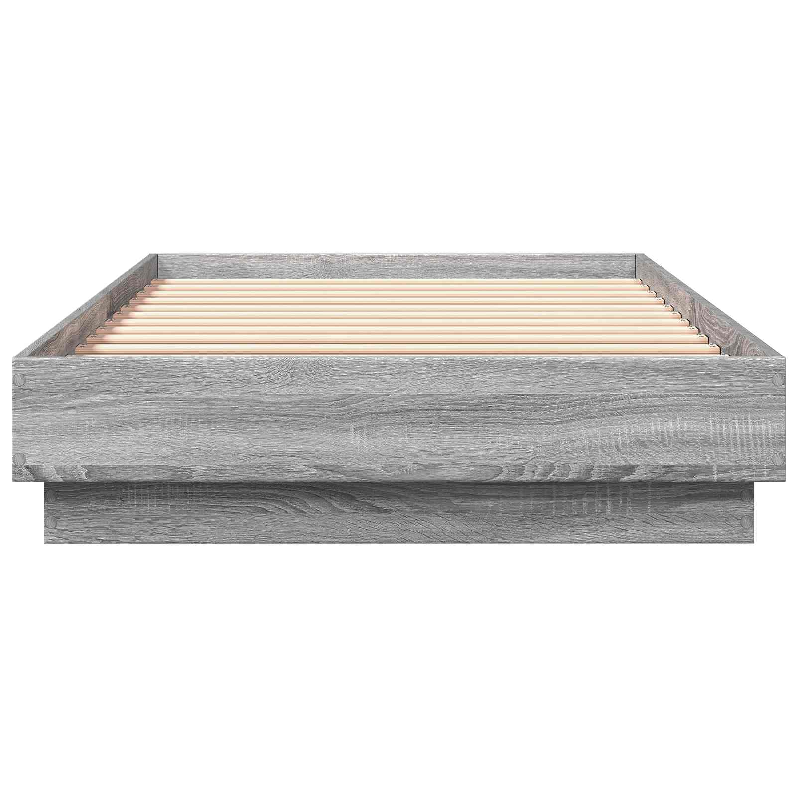Κρεβάτι δαπέδου Γκρι Sonoma 80 x 200 cm Επεξεργασμένο Ξύλο - Pakobazaar
