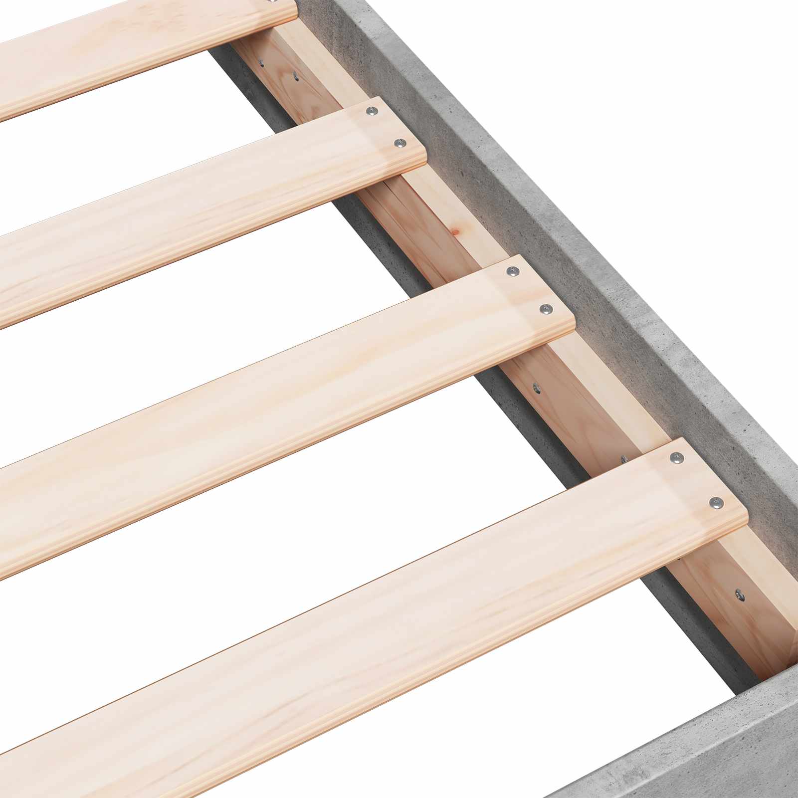 Κρεβάτι δαπέδου Γκρι Σκυροδέματος 80 x 200 cm - Pakobazaar