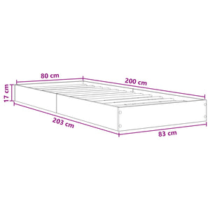Κρεβάτι δαπέδου Artisan Δρυς 80 x 200 cm Επεξεργασμένο Ξύλο - Pakobazaar