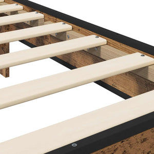Κρεβάτι με Κεφαλάρι Παλαιωμένο ξύλο 80 x 200 cm - Pakobazaar