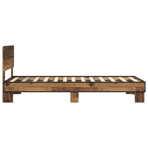 Κρεβάτι με Κεφαλάρι Παλαιωμένο ξύλο 80 x 200 cm - Pakobazaar