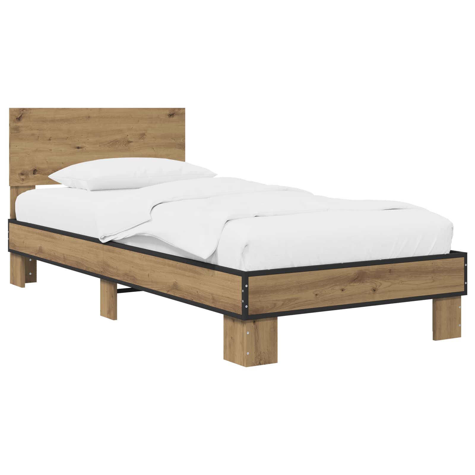 Κρεβάτι με Κεφαλάρι Artisan Δρυς 80 x 200 cm Επεξεργασμένο Ξύλο - Pakobazaar