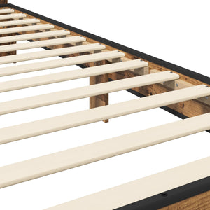 Κρεβάτι με Κεφαλάρι Παλαιωμένο ξύλο 80 x 200 cm - Pakobazaar