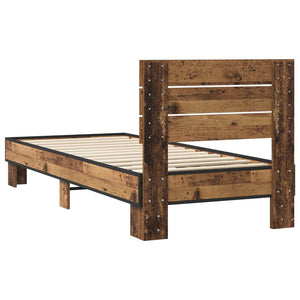 Κρεβάτι με Κεφαλάρι Παλαιωμένο ξύλο 80 x 200 cm - Pakobazaar