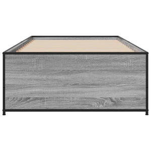 Σκελετός Κρεβατιού Γκρι Sonoma 80 x 200 cm Επεξεργασμένο Ξύλο - Pakobazaar