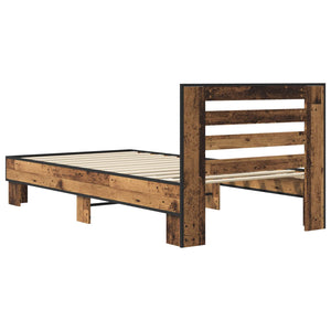 Κρεβάτι με Κεφαλάρι Παλαιωμένο ξύλο 80 x 200 cm - Pakobazaar