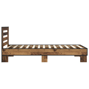 Κρεβάτι με Κεφαλάρι Παλαιωμένο ξύλο 80 x 200 cm - Pakobazaar