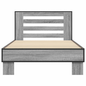 Κρεβάτι με Κεφαλάρι Γκρι Sonoma 80 x 200 cm Επεξεργασμένο Ξύλο - Pakobazaar