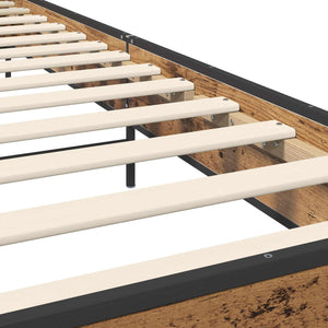 Κρεβάτι με Κεφαλάρι Παλαιωμένο ξύλο 80 x 200 cm - Pakobazaar