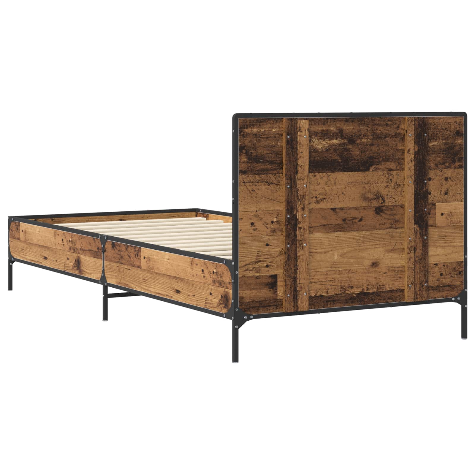 Κρεβάτι με Κεφαλάρι Παλαιωμένο ξύλο 80 x 200 cm - Pakobazaar